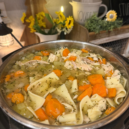 Chicken “Noodle” Soup  (Instant Pot)